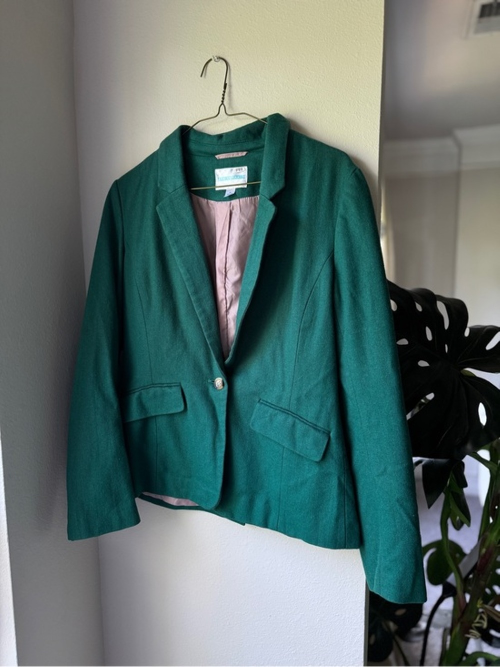 Pim + Larkin Women's Emerald Green Blazer Jacket